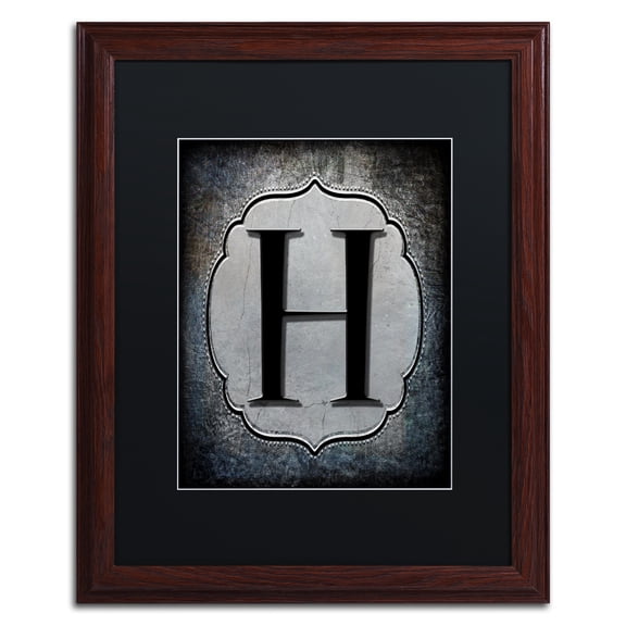 LightBoxJournal 'Letter H' Black Matted Framed Art