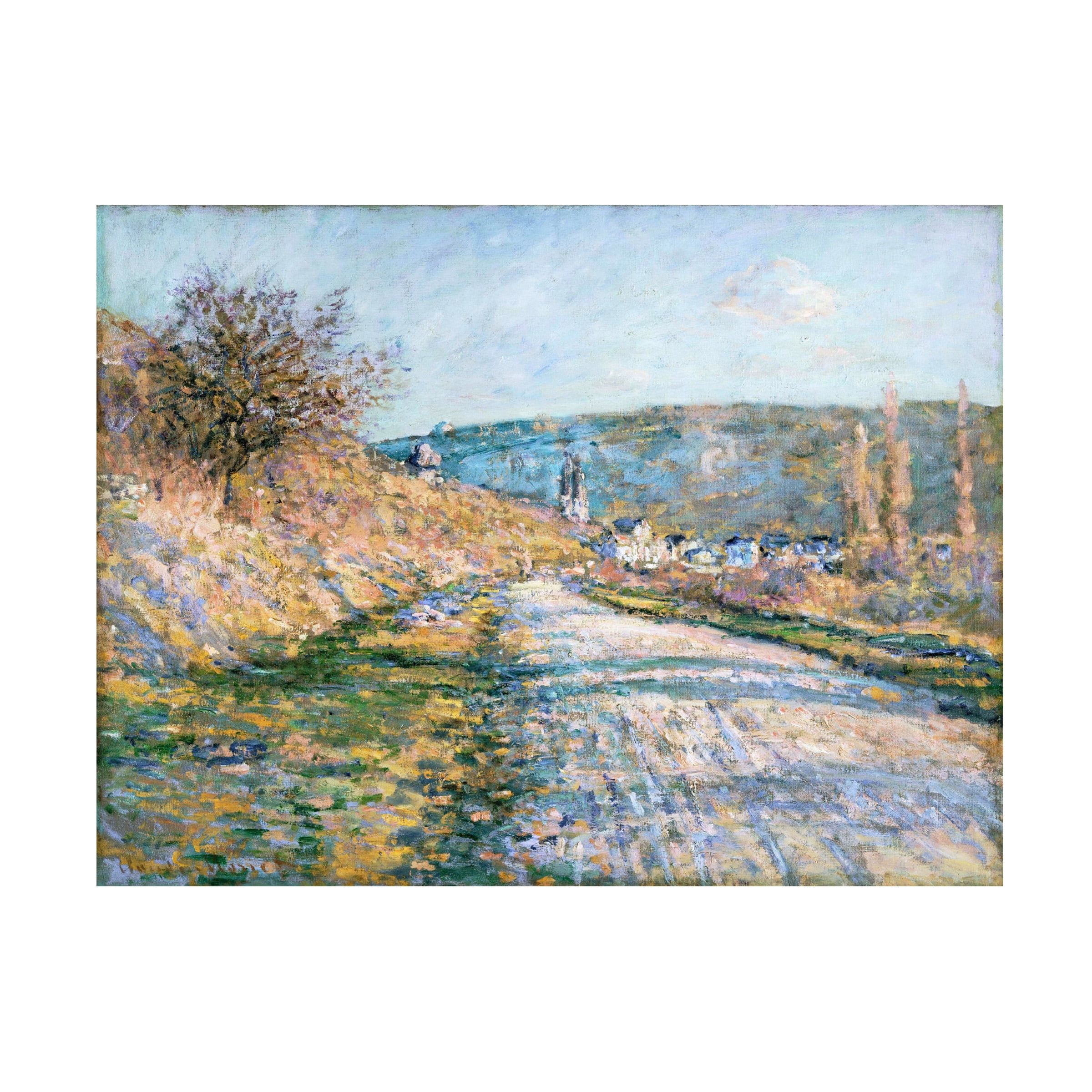 Monet 'The Road To Vetheuil' Canvas Art
