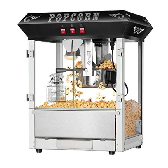 Hot and Fresh Countertop Style Popcorn Popper Machine-Makes Approx. 3 Gallons Per Batch- by Superior Popcorn Company- (8 oz., Black)
