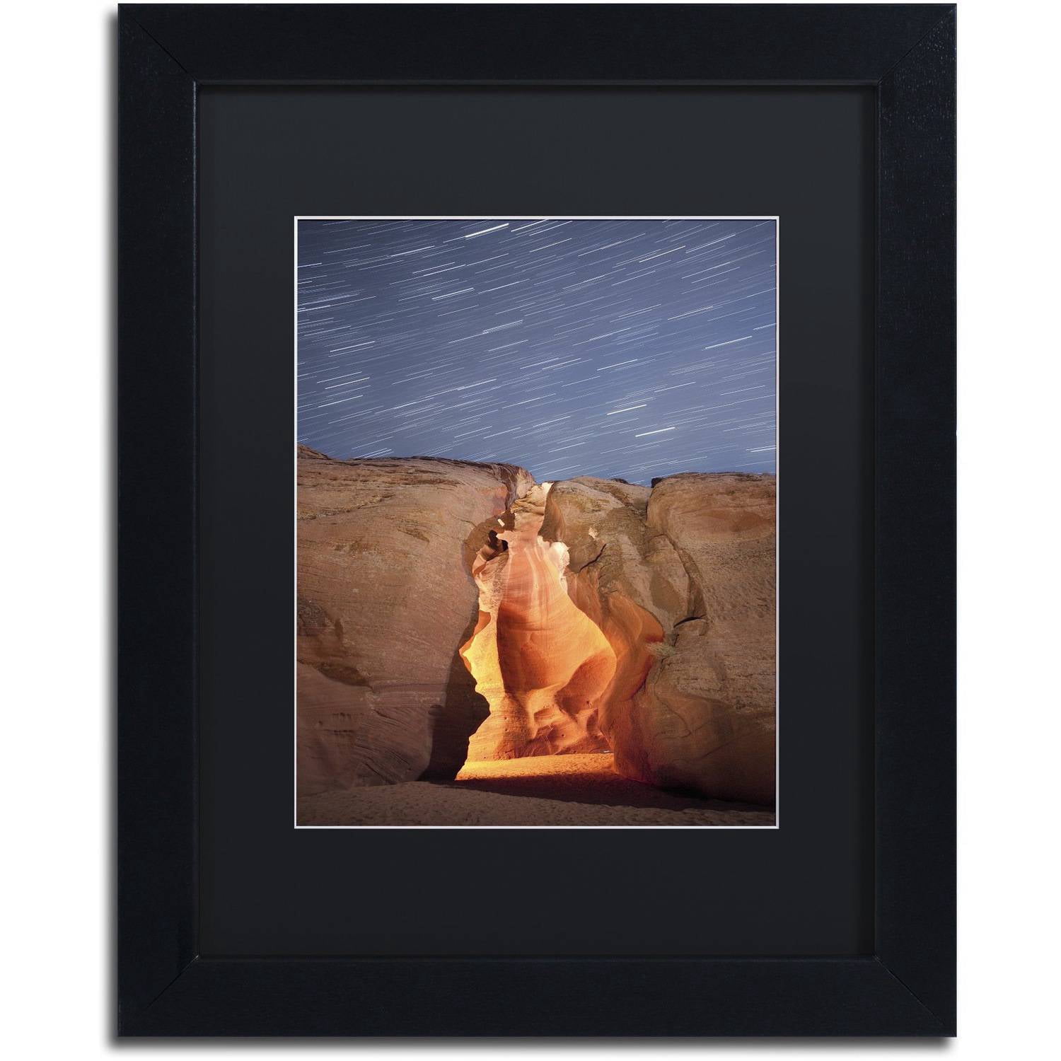 Moises Levy 'Flame' Black Matted Framed Art