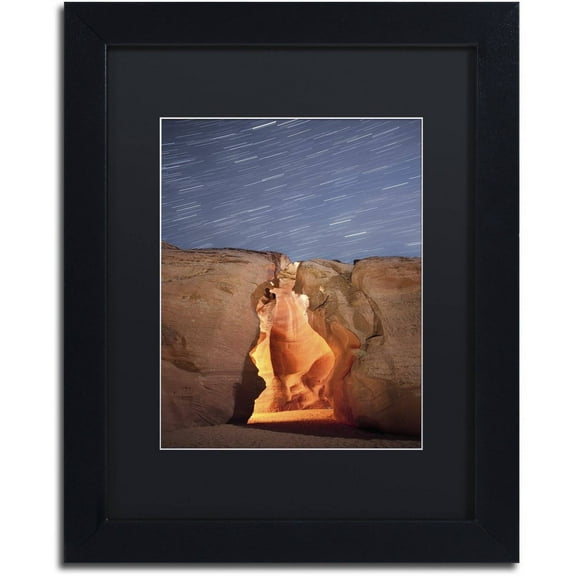 Moises Levy 'Flame' Black Matted Framed Art
