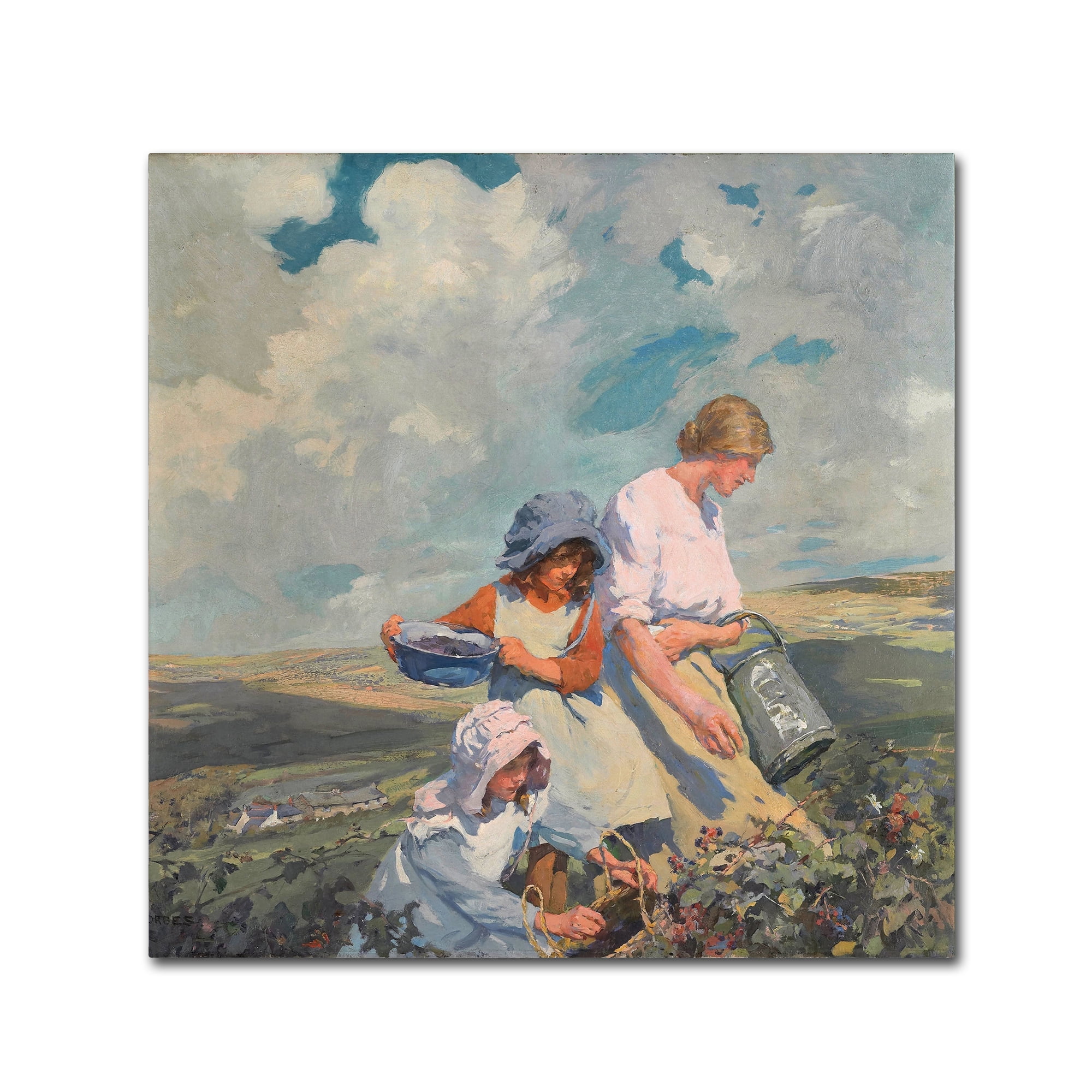 Elizabeth Forbes 'Blackberry Gathering' Canvas Art