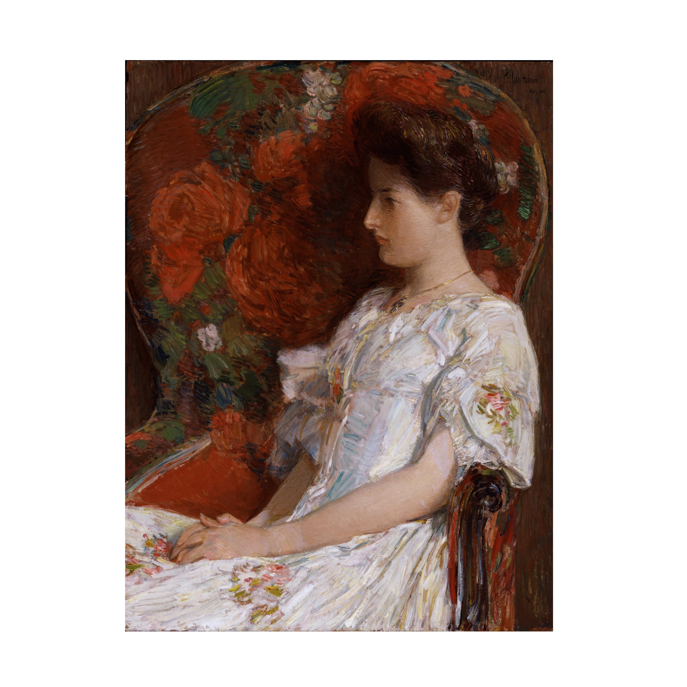 Childe Hassam 'The Victorian Chair' Canvas Art