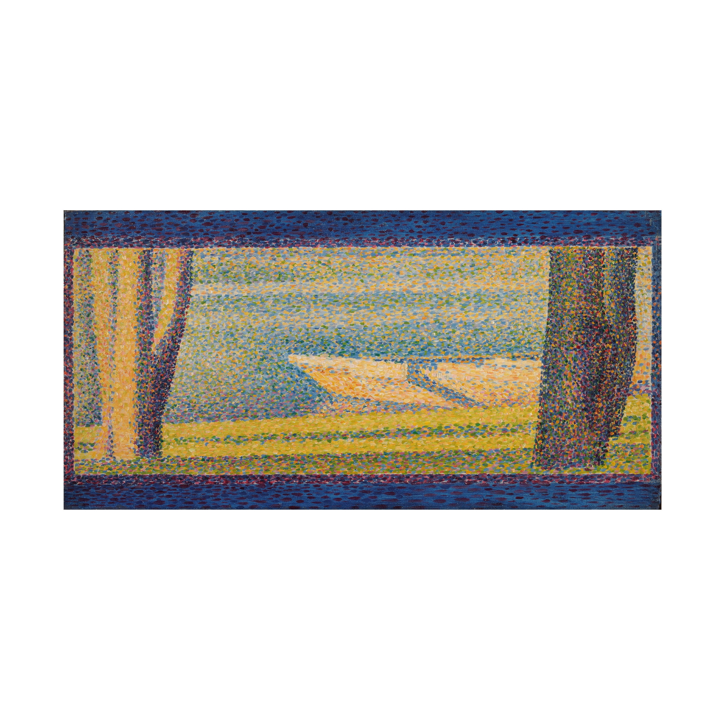 Georges Seurat 'Moored Boats And Trees' Canvas Art