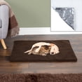 thumbnail image 1 of PETMAKER 25x18in Self Warming Cat Mat - Thermal Dog Crate Pad with Insulation Layer (Brown), 1 of 8
