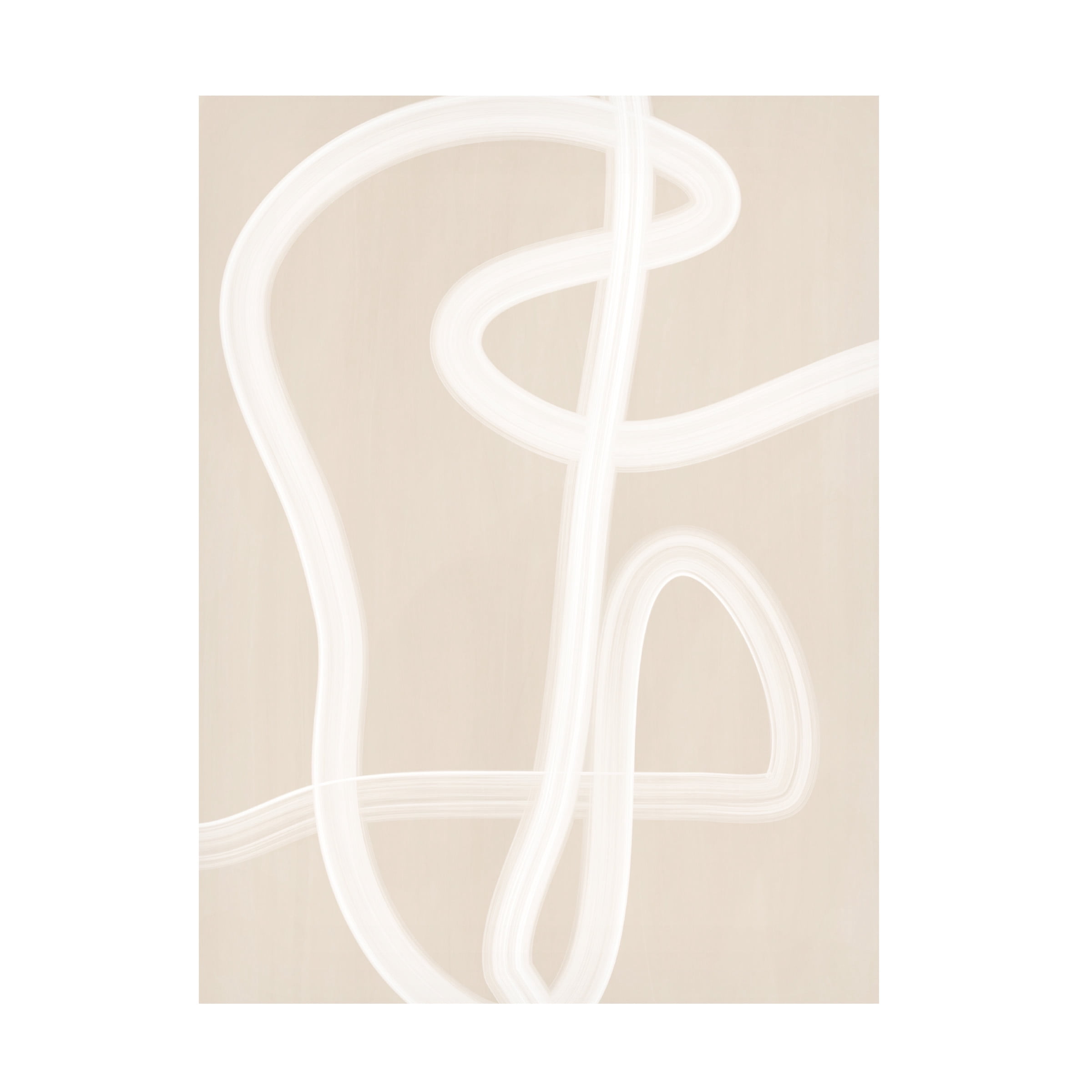 Elena Ristova 'White Brush Stroke Poster No.2' Canvas Art