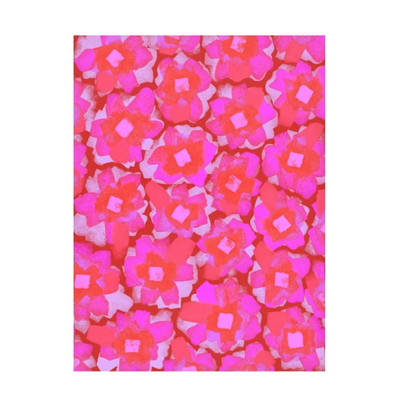Treechild 'Cute Pink Flowers' Canvas Art