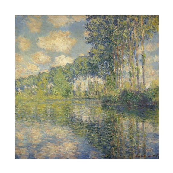 Trademark Fine Art Monet Poplars On The Epte Canvas Wall Art - 35x35