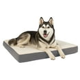 thumbnail image 1 of PETMAKER 44x35 Memory Foam Dog Bed with Washable Sherpa Cover (Gray), 1 of 8