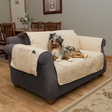 Furniture cover, 100% Waterproof Protector Cover for Love Seat by PETMAKER, Non-Slip, Stain Resistant, Great for Dogs, Pets, and Kids  Tan