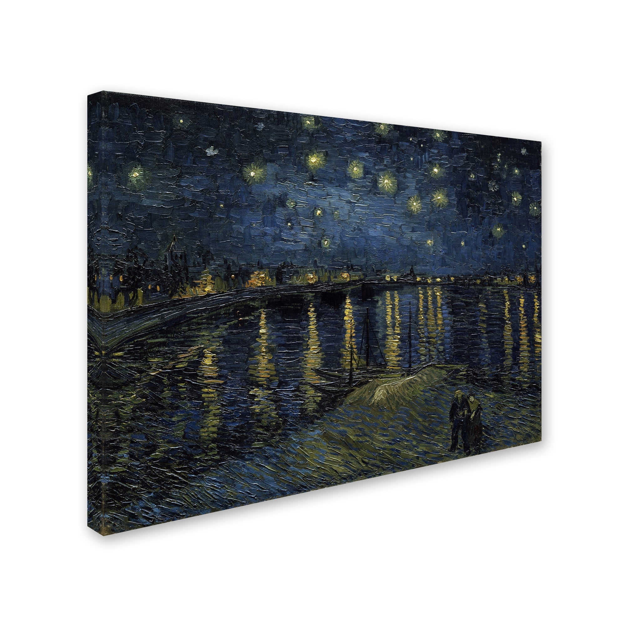 Vincent Van Gogh Starry Night Landscape Canvas Print, 15" x 20"