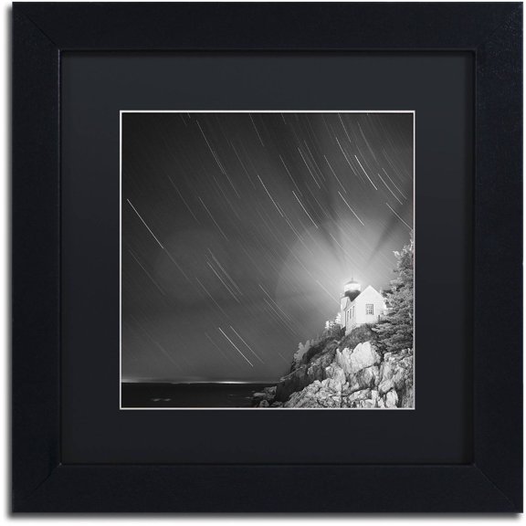 Moises Levy 'Bass Harbor Sky' Black Matted Framed Art