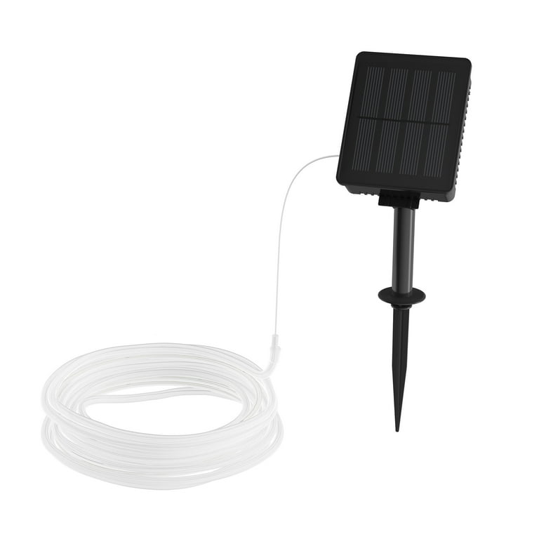 Outdoor Solar Rope Light- 100 Solar Powered LED Lights with 8 Modes by Pure Garden (Cool White) Outdoor Solar Rope Light- 100 Solar Powered LED Lights with 8 Modes by Pure Garden (Cool White)