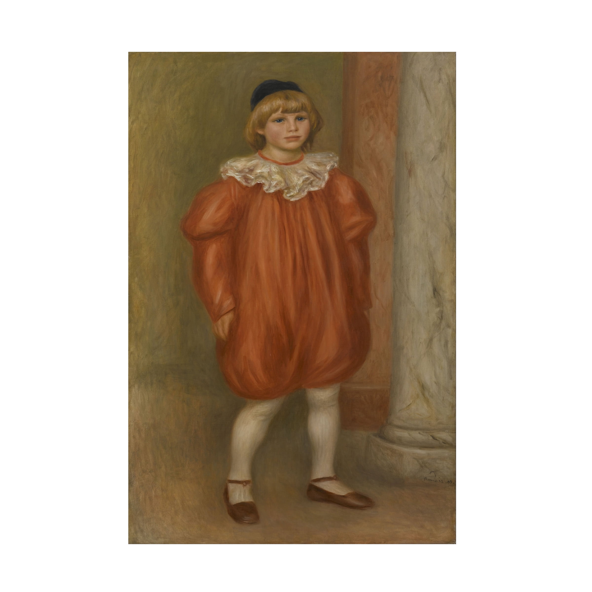 Renoir 'Claude Renoir In Clown Costume' Canvas Art