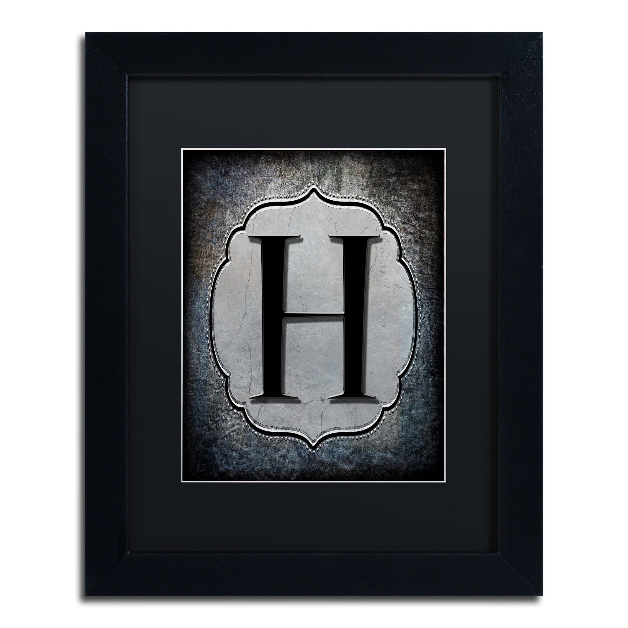 LightBoxJournal 'Letter H' Black Matted Framed Art