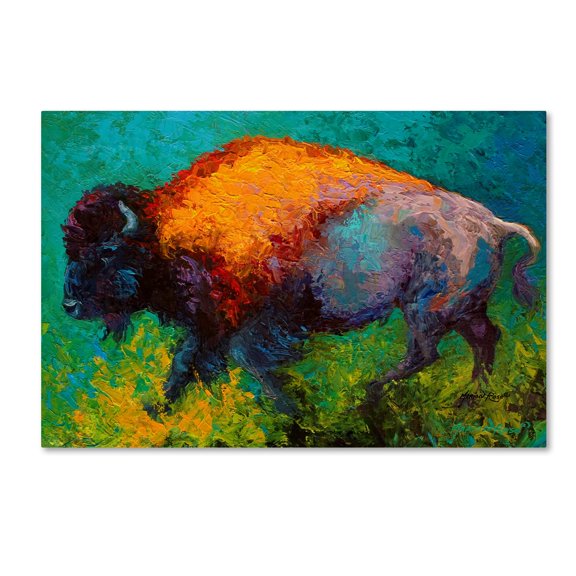 Marion Rose 'On The Run Bison' Canvas Art