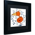 thumbnail image 1 of Carla Martell 'Music Bird' Black Matted Framed Art, 1 of 3