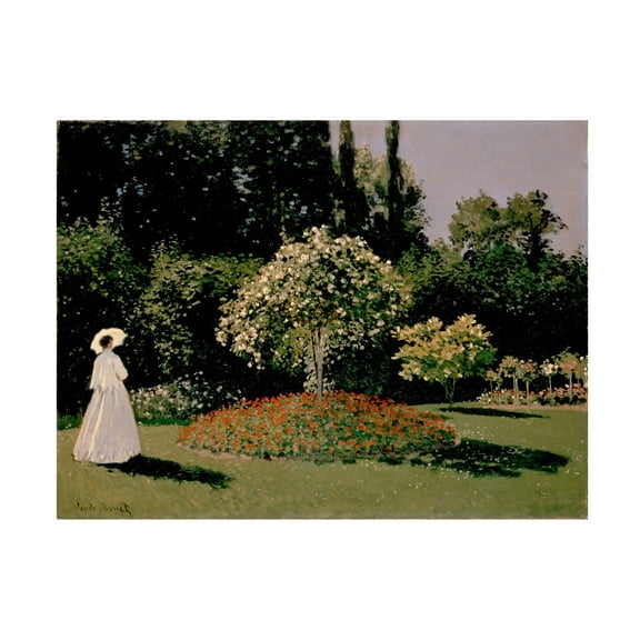 Monet 'Woman In The Garden' Canvas Art