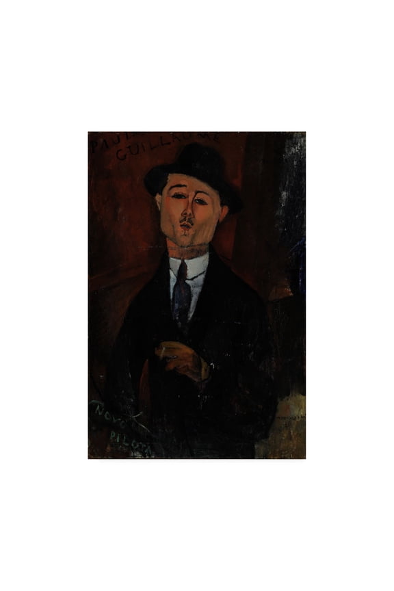 Modigliani 'Paul Guillaume, Novo Pilota' Canvas Art