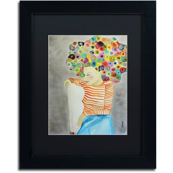Sylvie Demers 'Marion' Black Matted Framed Art