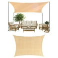 thumbnail image 1 of Pure Garden 10x13ft Sun Shade Canopy Sail with UV Protection, Sand, 1 of 8