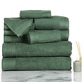 thumbnail image 1 of SH Ribbed Cotton 10 Piece Towel Set - Green, 1 of 4