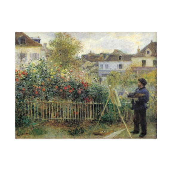 Pierre-Auguste Renior 'Monet Painting Garden' Canvas Art