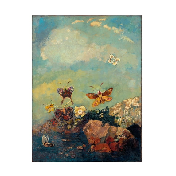 Odilon Redon 'Butterflies' Canvas Art