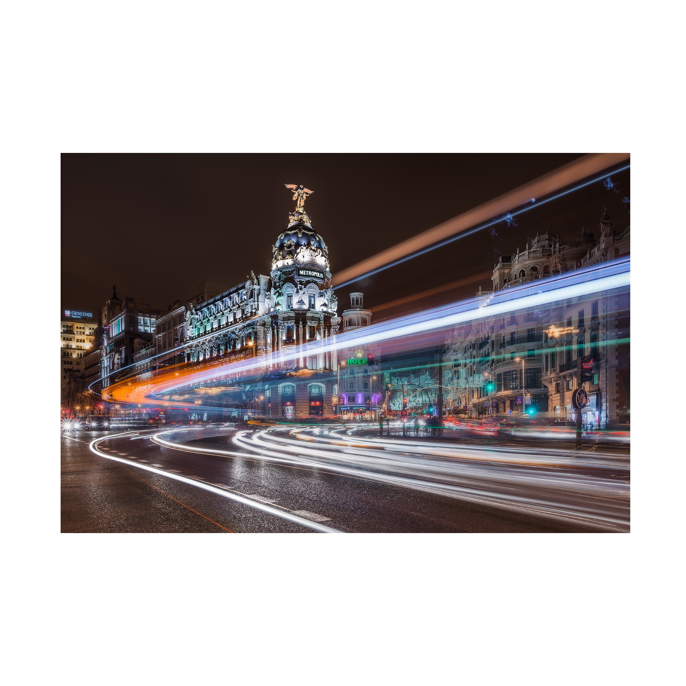 Javier De La 'Madrid Traffic' Canvas Art