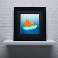 thumbnail image 1 of Carla Martell 'Fox in a Boat' Black Matted Framed Art, 1 of 3
