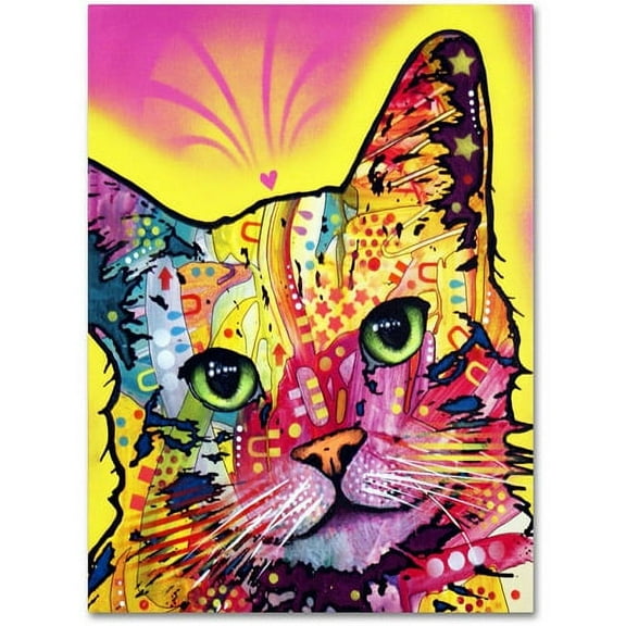 Trademark Fine Art Dean Russo Tilt Cat Canvas Wall Art - 14x19