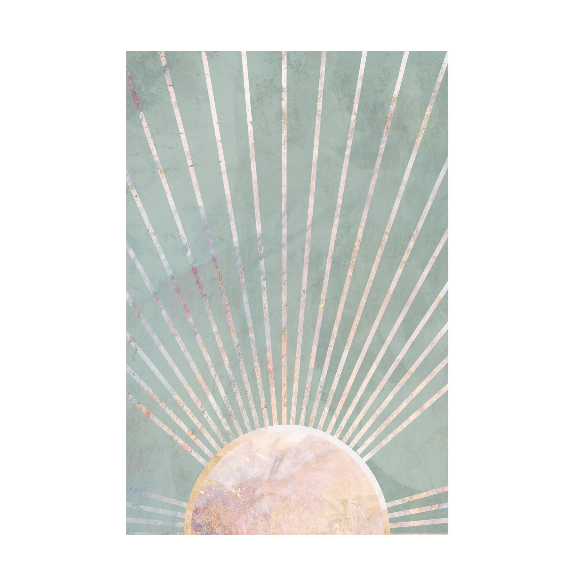 Sarah Manovski 'Sage Green Boho Sun' Canvas Art