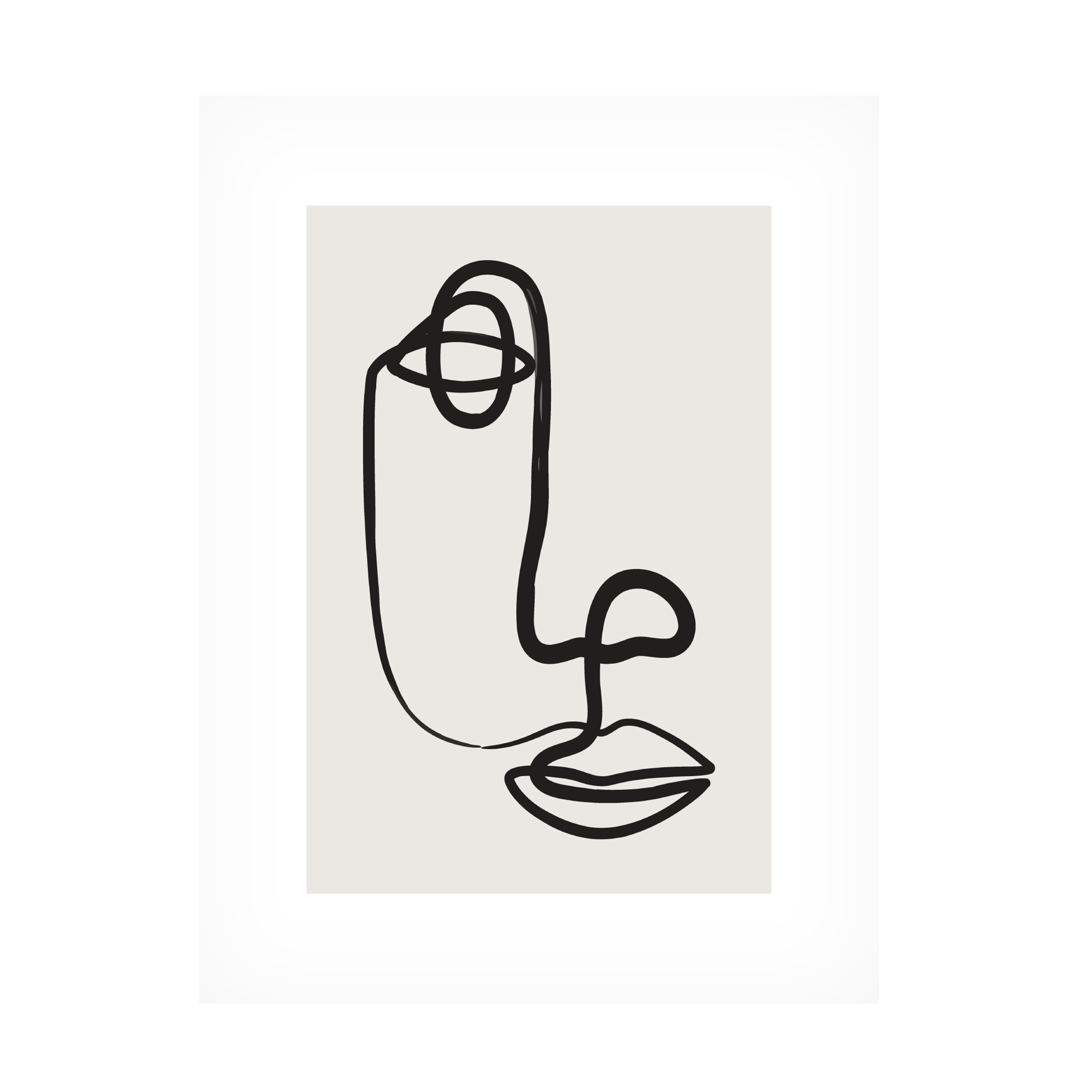 Beth Cai 'Abstract Face No1' Canvas Art