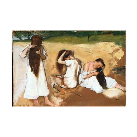 Degas 'Women Combing Their Hair' Canvas Art