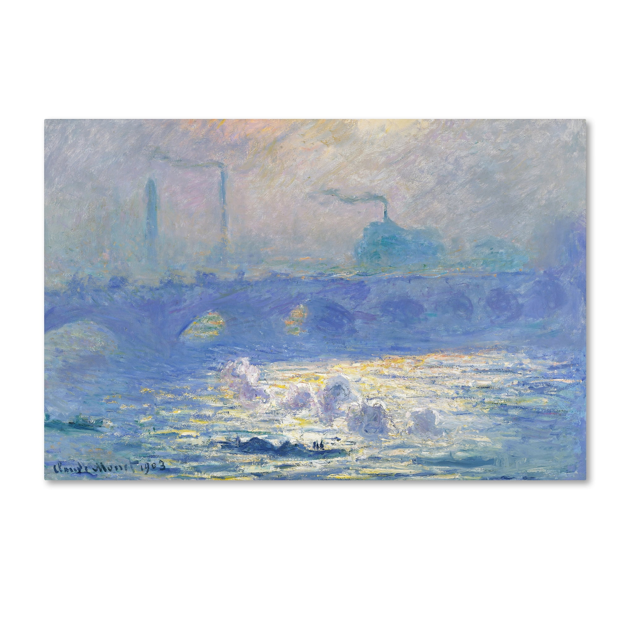 Monet 'Waterloo Bridge' Canvas Art