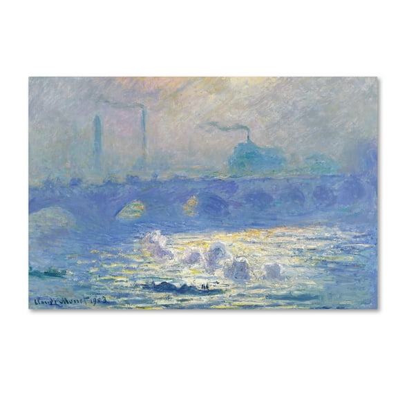 Monet 'Waterloo Bridge' Canvas Art