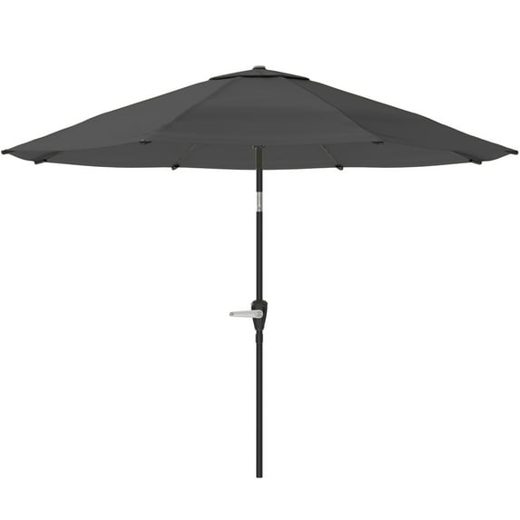 Pure Garden 10FT Patio Umbrella with Auto Tilt and Vented Canopy (Gray)