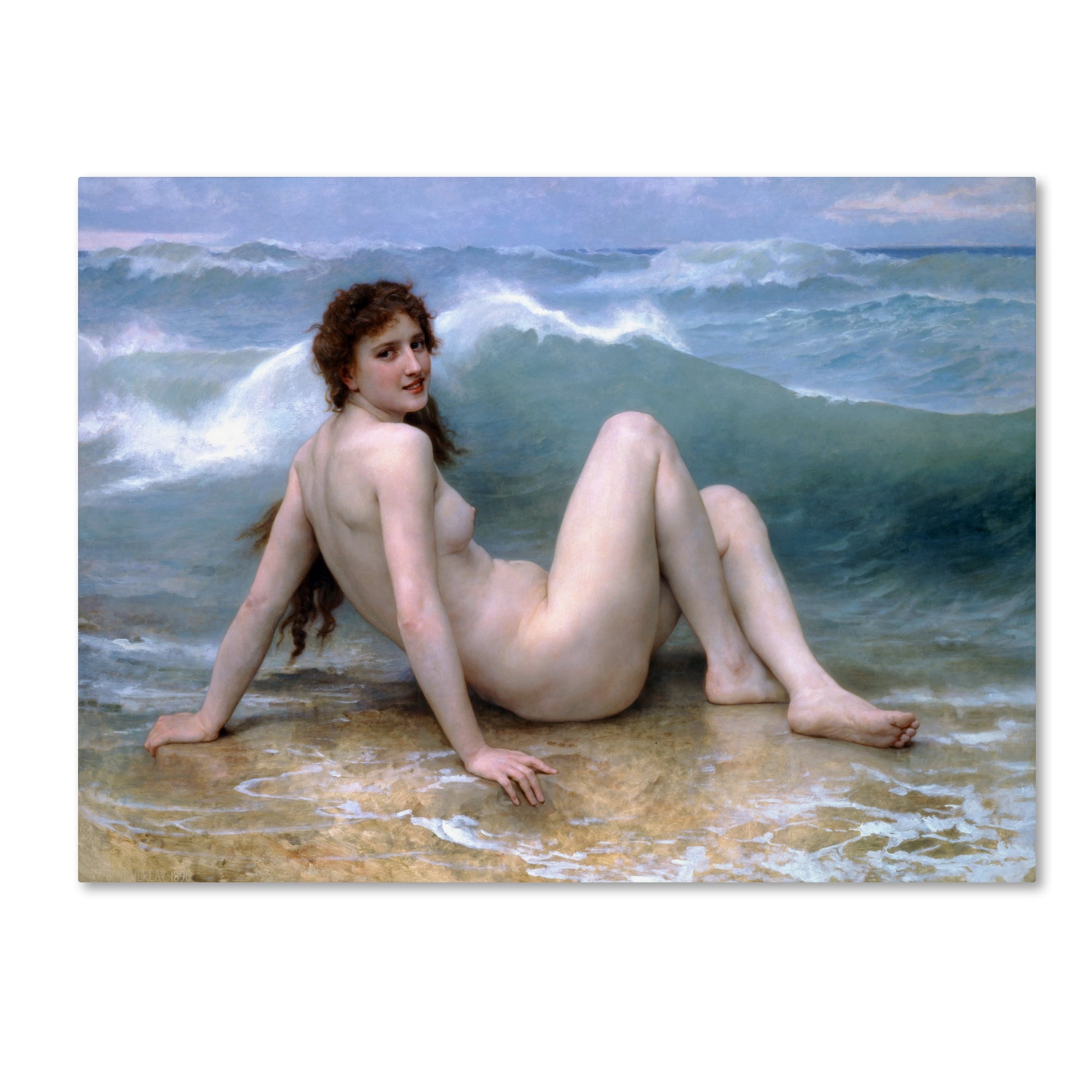 Bouguereau 'The Wave' Canvas Art