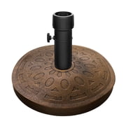Pure Garden 34lb Resin and Cement Outdoor Patio Umbrella Base, Bronze