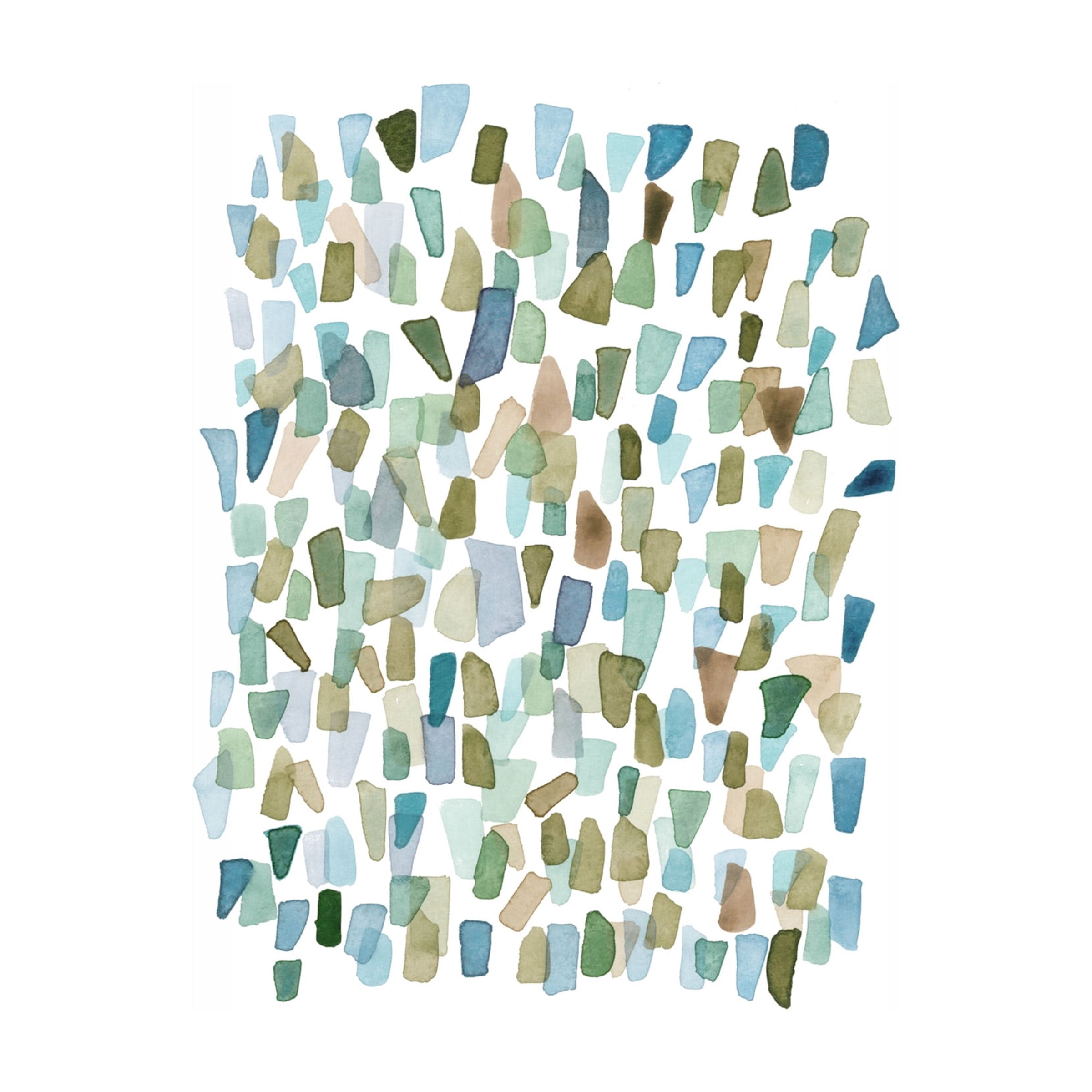 Louise van Terheijden 'Green Mossy Seaglass' Canvas Art