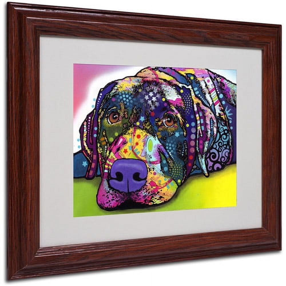 Matted art under acrylic in a wood frame