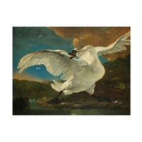 Trademark Fine Art Jan Asselijn The Threatened Swan Canvas Wall Art - 14x19