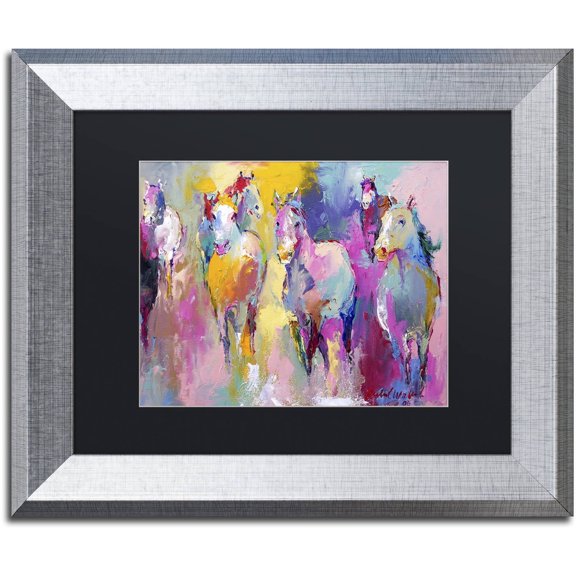 Richard Wallich 'Wild' Black Matted Framed Art