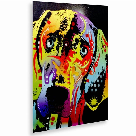Dean Russo 'Weimaraner' Floating Brushed Aluminum Art