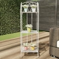 thumbnail image 1 of Plant Stand ' 3-Tier Vertical Shelf Indoor or Outdoor Folding Wrought Iron Home Garden Di, 1 of 8