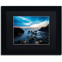 Chris Moyer 'Bacara Twilight' Black Matted Framed Art