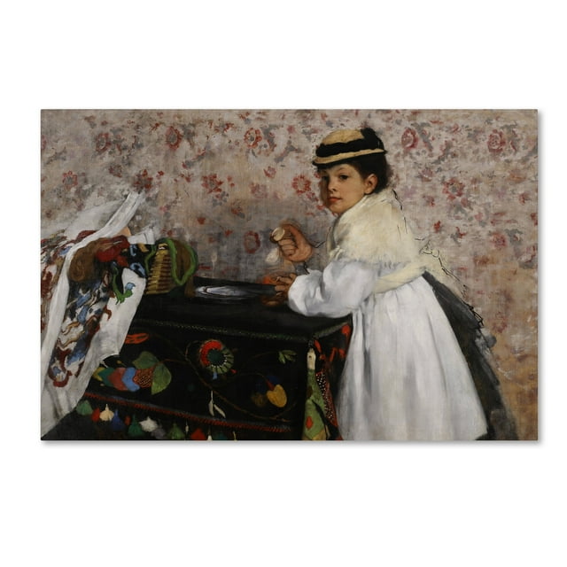 Degas 'Portrait Of Hortense' Canvas Art
