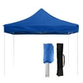 thumbnail image 1 of Stalwart 10x10 ft Pop Up Canopy Tent - UPF30 Beach Tent Sun Shelter, Blue, 1 of 11