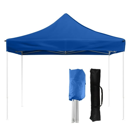 Stalwart 10x10 ft Pop up Canopy Tent - UPF30 Sun Shelter, Blue
