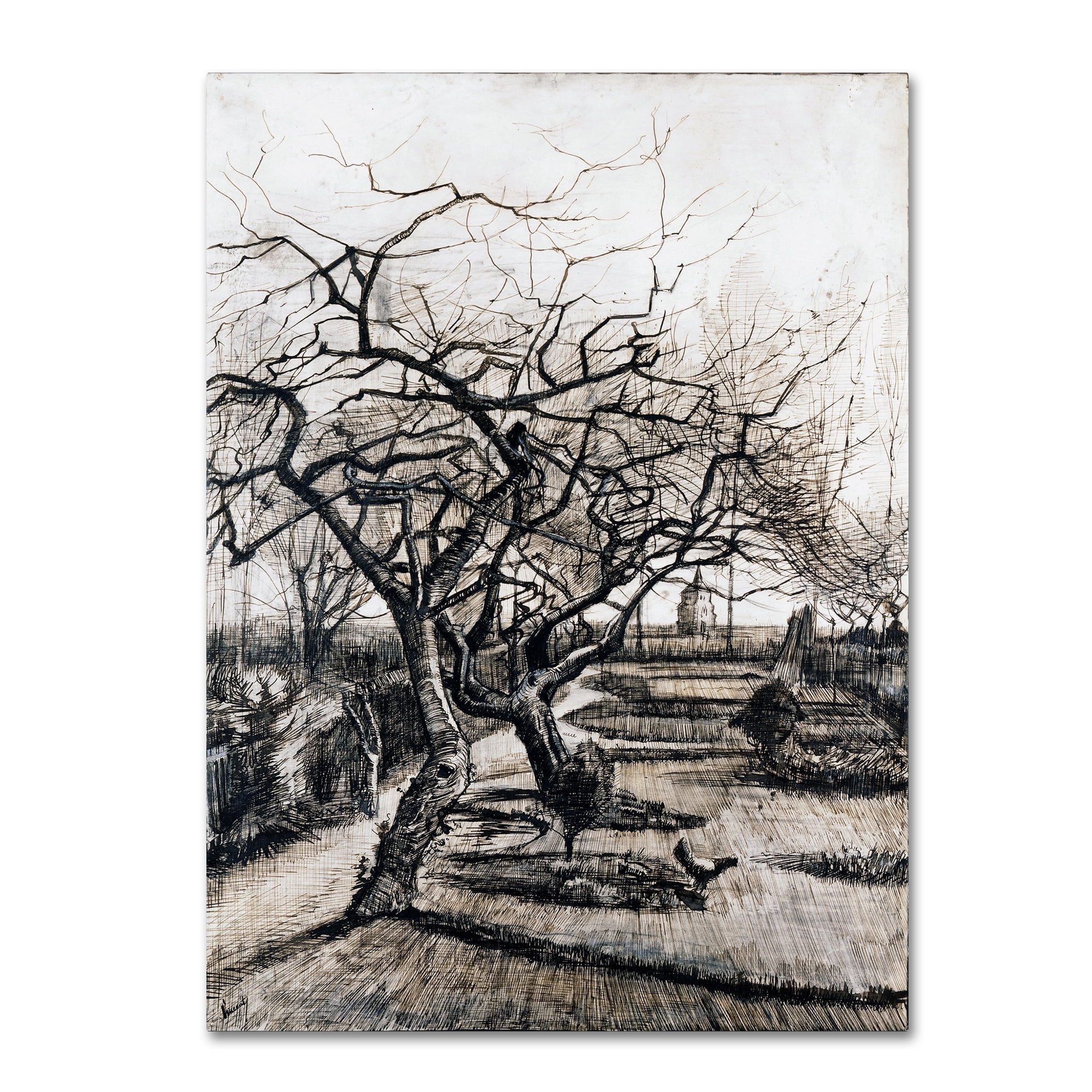 Van Gogh 'The Parsonage Garden At Nuenen In Winter' Canvas Art